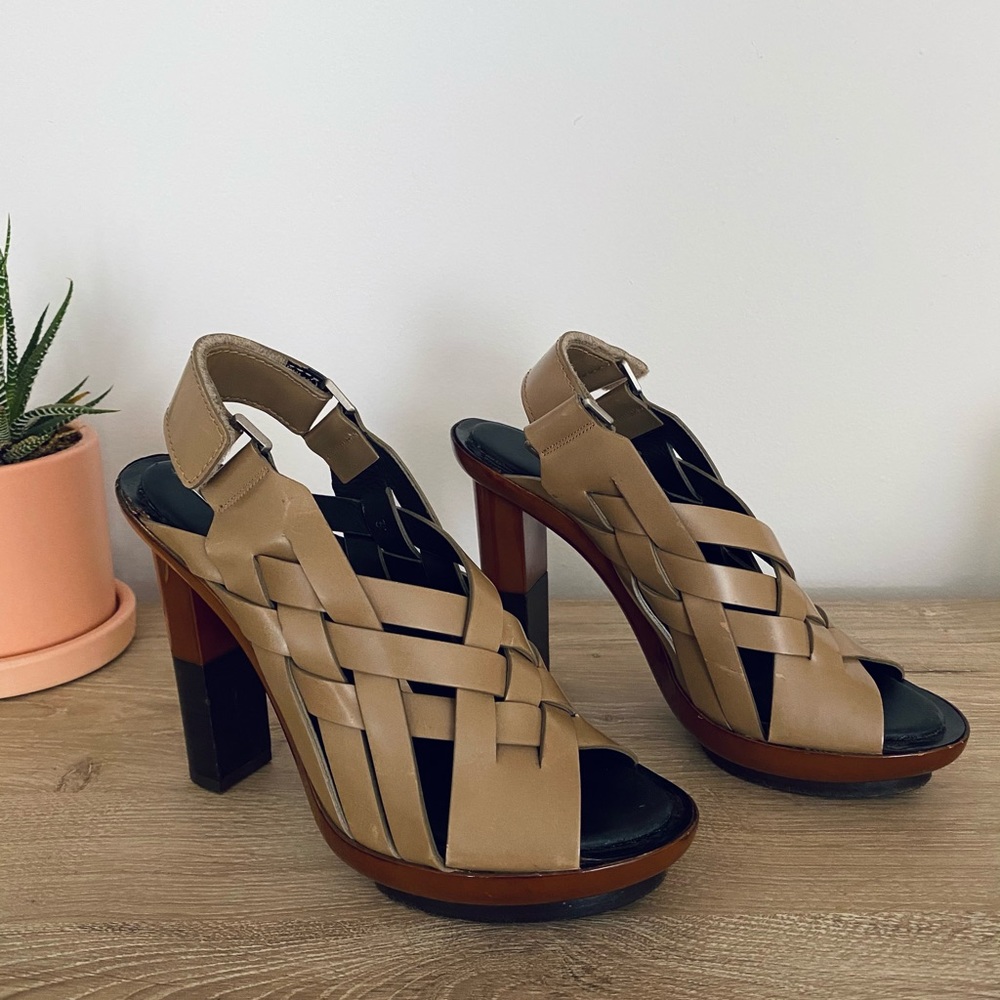 Calvin Klein Collection Platform Sandals, Size 7